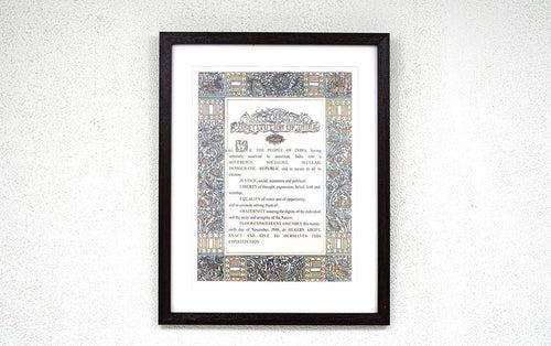 Preamble Of Indian Constitution - Wall Frame - Large (A3)