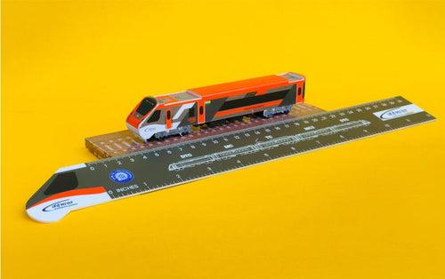 Vande Bharat | 12" Ruler | Orange-Grey