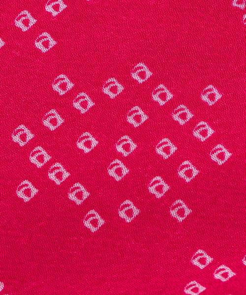 Magenta Bandhani Printed Chinon Silk Fabric