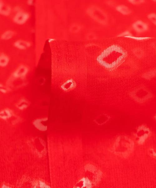 Red Bandhani Print Georgette Fabric