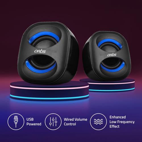 MINI 2.0 USB Multimedia Speaker (Black-Blue)