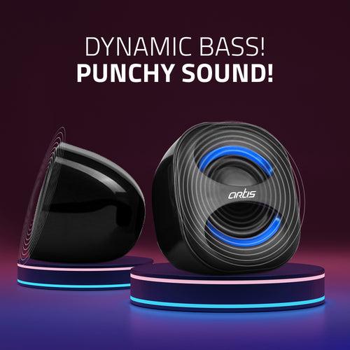 MINI 2.0 USB Multimedia Speaker (Black-Blue)