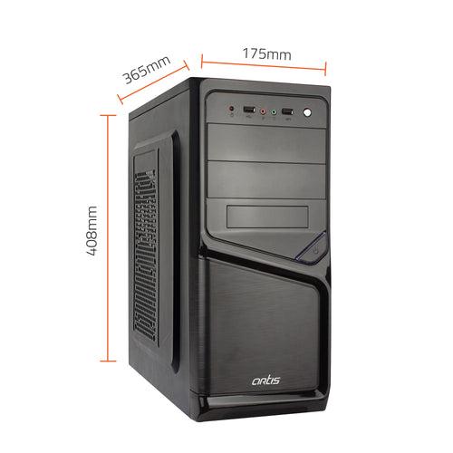 ZEAL 2.0 Computer Cabinet Support Full ATX/ Micro ATX Motherboard, 1 x 80mm Fan with 400W Power Supply