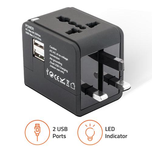 UV200 USB Universal Travel Adapter (Black)