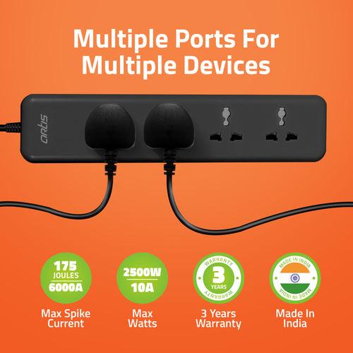 AR-4SS-CB 4 Universal Sockets with Single Switch Surge Protector