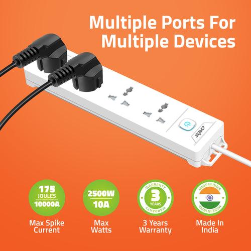 AR-4SS 4 Universal Sockets Surge Protector with Single Switch