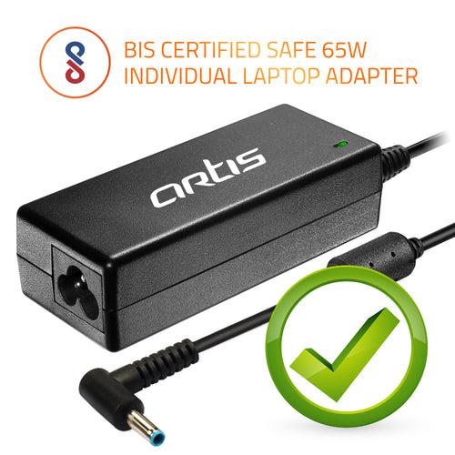 AR0502 65Watt Laptop Adapter Compatible with HP Laptops (18.5V/3.5A ,Blue Pin : 4.5 x 3.0mm)