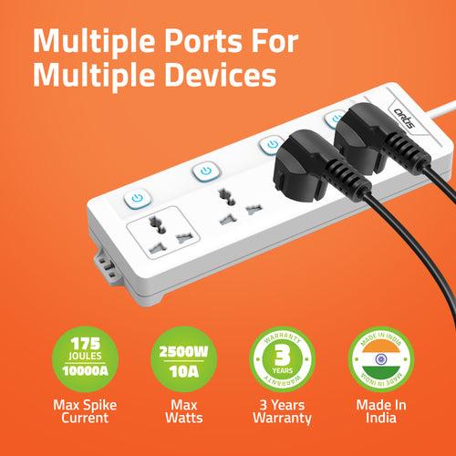 AR-4MS 4 Universal Sockets with Multi Switch Surge Protector