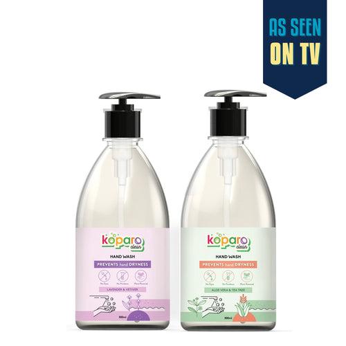 Combo | Natural Handwash | Lavender & Vetiver | Aloe & Green Tea | 1000 ML