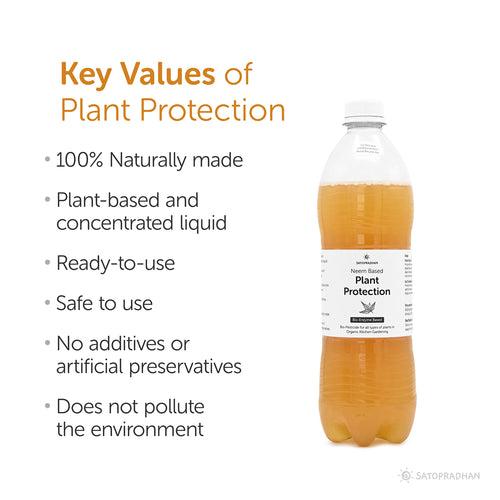 Plant Protection Liquid - Neem Bio-Enzyme Based - 700g for all types of plants in Home/Kitchen Gardening | Fungicide, Miticide & Insecticide