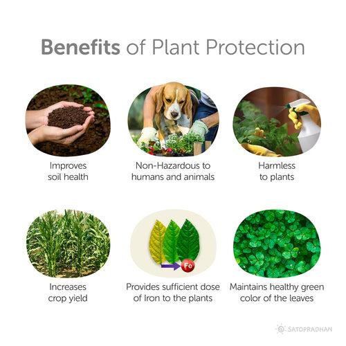 Plant Protection Liquid - Neem Bio-Enzyme Based - 700g for all types of plants in Home/Kitchen Gardening | Fungicide, Miticide & Insecticide