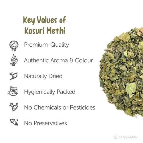 Kasuri Methi - Fenugreek Leaves Dried 50g -  Purely Natural & Organic herb without Adulteration-No Added Chemical Preservatives