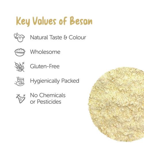 Besan - Gram Flour 800g - Premium Quality, Natural & Gluten- free - 100% Organic & Fresh