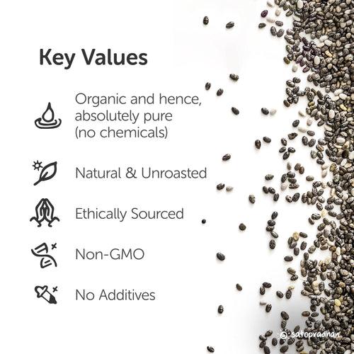Chia Seeds - Superior Quality Unroasted seeds 200g without Additives - 100% Organic & Natural