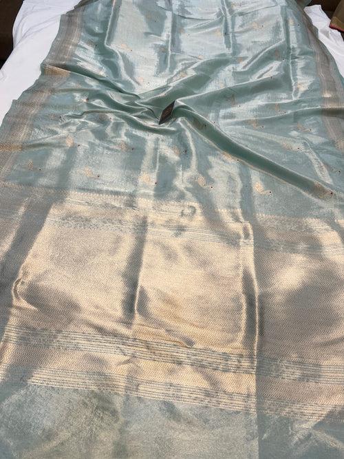 Blue Banarasi Handloom Tissue Silk Saree