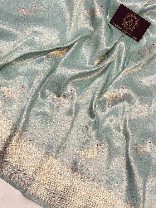 Blue Banarasi Handloom Tissue Silk Saree