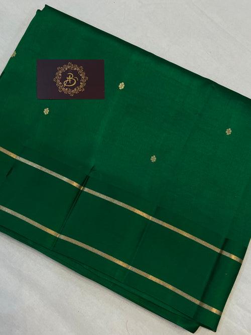 Green Pure Banarasi Handloom Silk Saree