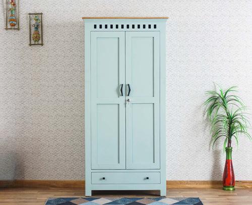 Alexandria Solid Wood Wardrobe Two Drawer Two Door