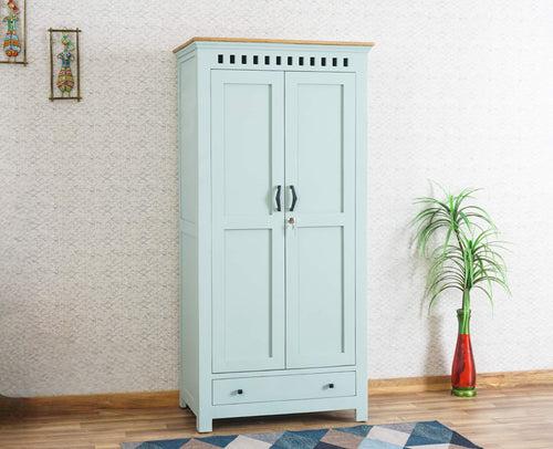 Alexandria Solid Wood Wardrobe Two Drawer Two Door