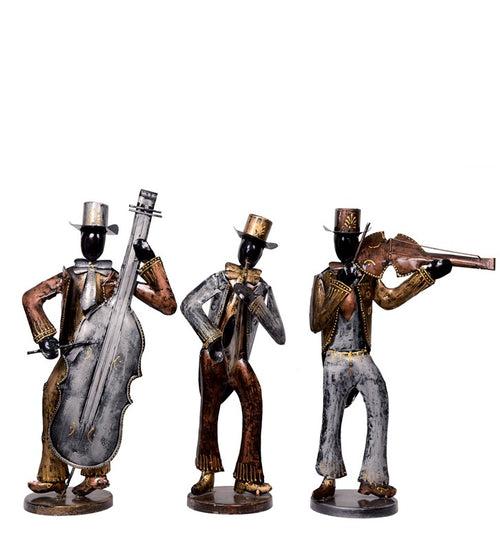 Musician (Set of 3) Iron Human Figurine