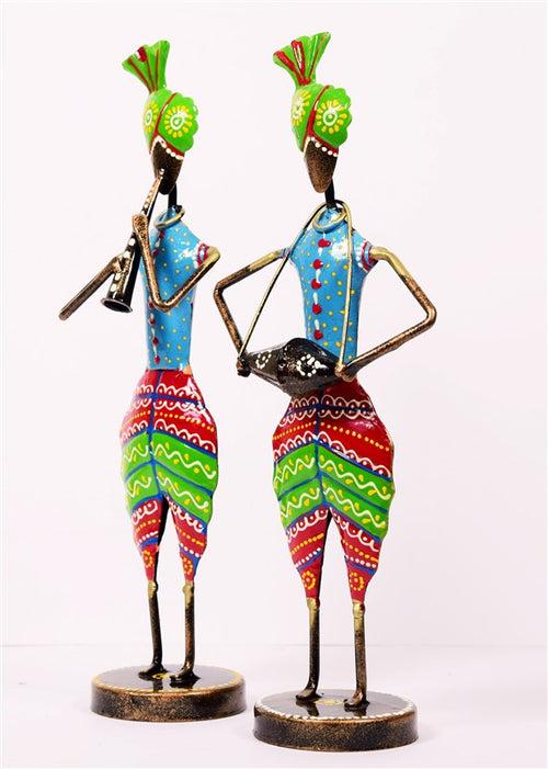 Musician (Set of 2) Iron Human Figurine