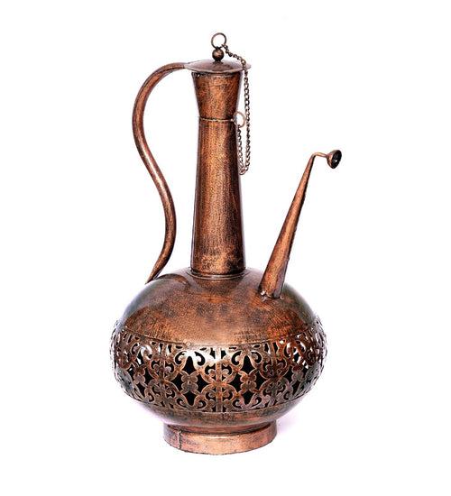 Antique Copper Polished Surai Diya Candle Lantern