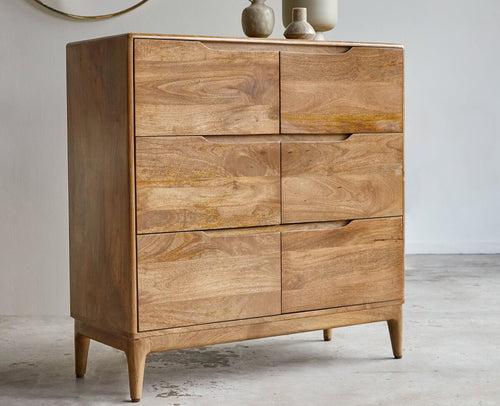 Bressels Solid Wood Chest of Drawer Storage