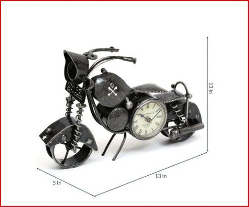 Brown Iron Bike Miniature Analog Table Clock