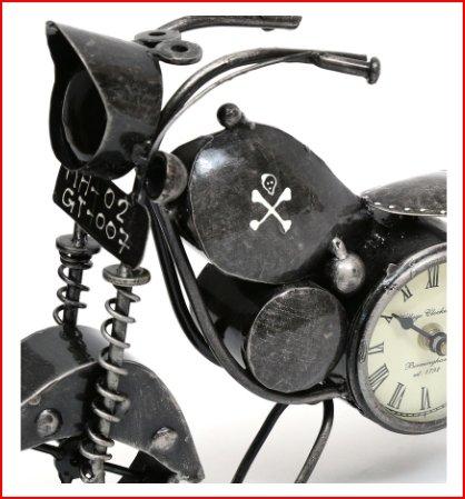 Brown Iron Bike Miniature Analog Table Clock