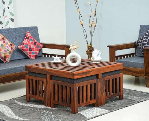 Cuttack  Coffee Table with 4 Stools