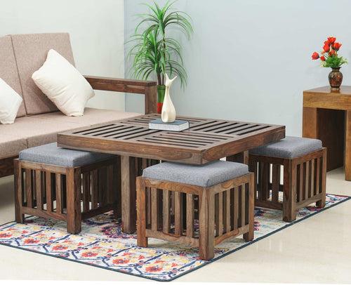 Cuttack  Coffee Table with 4 Stools