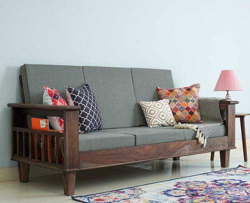 Cuttack Sheesham Wood 3 Seater Sofa