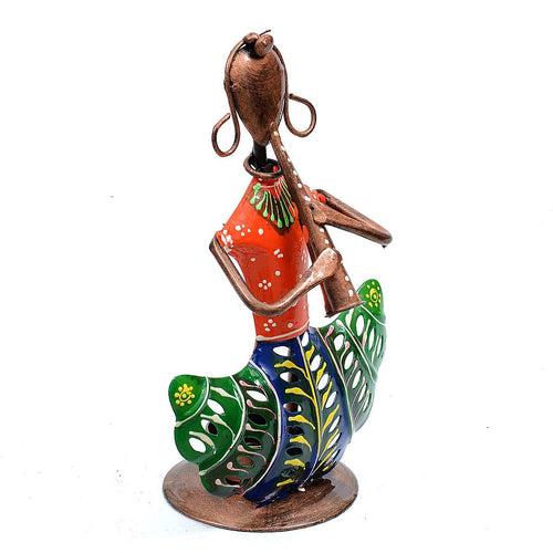 Handpainted Musician Metal Human Figurine