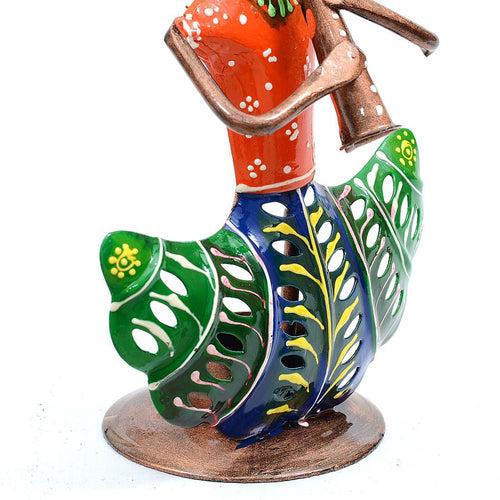 Handpainted Musician Metal Human Figurine