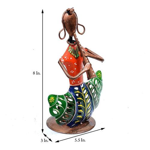 Handpainted Musician Metal Human Figurine