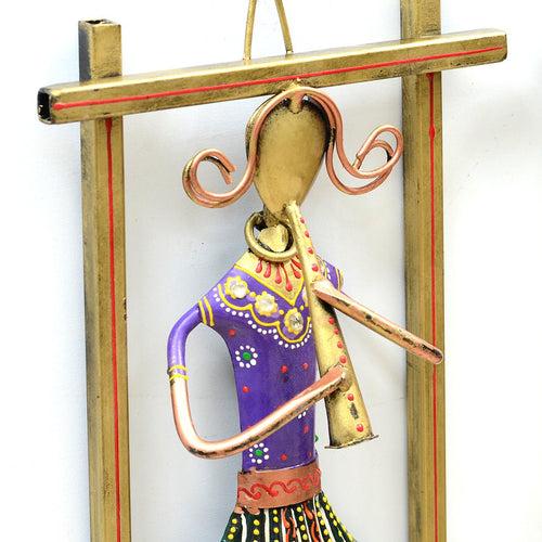 Lady Musician S/3 Iron Wall Frame