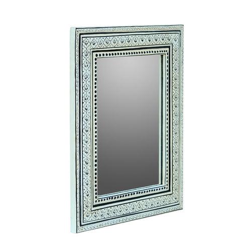 MDF 12 x 16 Inch Hand Painted Framed Rectangle Mirror