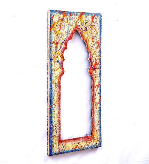Mdf Handpainted Rectangle White Colour Frame(L8*H20 Inch)