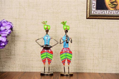 Musician (Set of 2) Iron Human Figurine