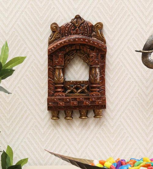 Solid Wood Jharokha in Copper Colour.