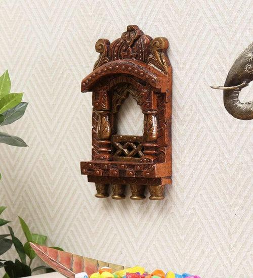 Solid Wood Jharokha in Copper Colour.