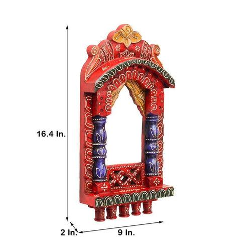 Traditional Pattern 16 x 9 Inch Wooden Jharokha