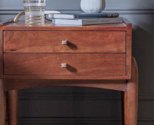 Wellington Solid Wood Two Drawer Side Table