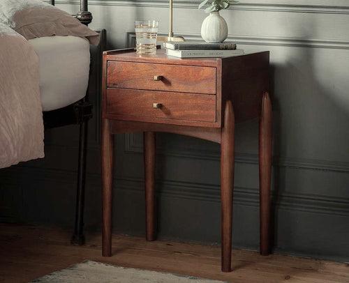 Wellington Solid Wood Two Drawer Side Table