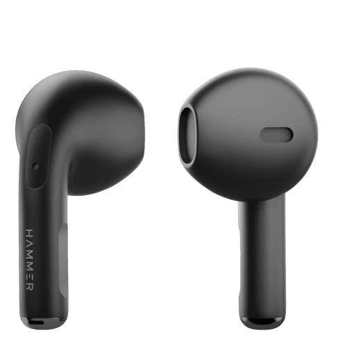 Hammer KO Mini Bluetooth Earbuds with Touch Controls and Voice Assistant (Black)