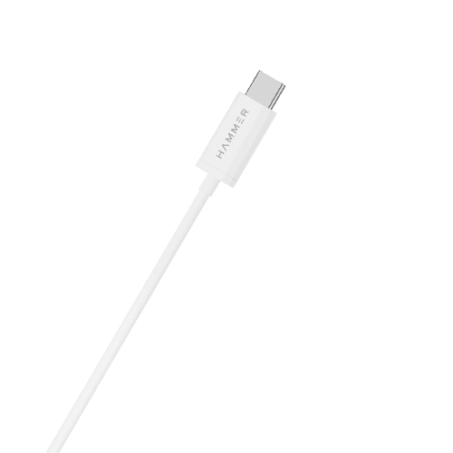 Hammer Type C to Type C 5A (100W) PD Fast Charging Cable with EMK Chip, 1.5 Meter Anti-Breakage Wire