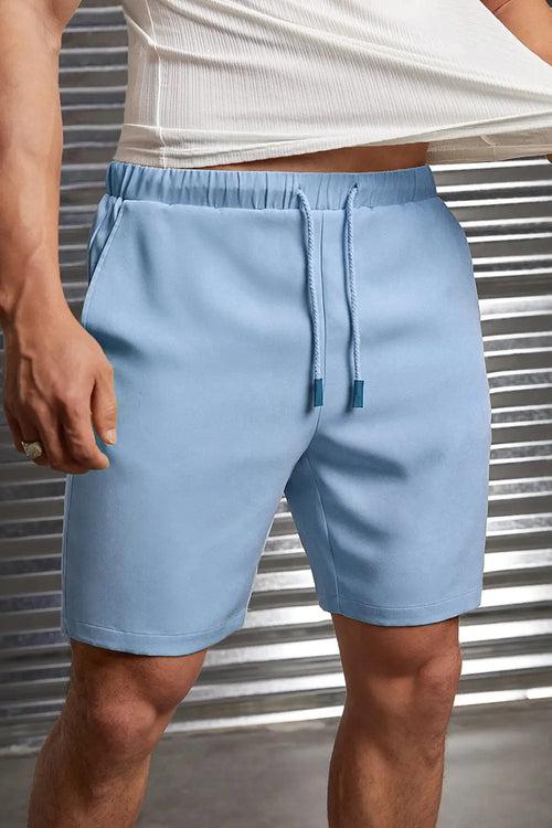 Navy Blue Zip Pocket Shorts