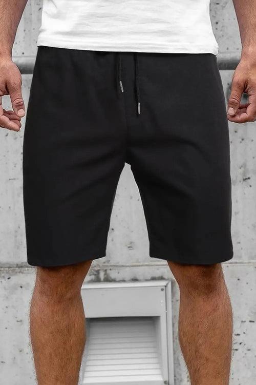 Navy Blue Zip Pocket Shorts