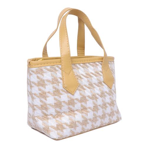 Houndstooth Pattern Handbag