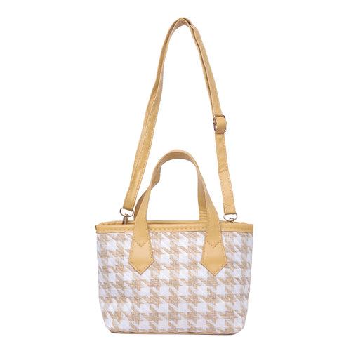 Houndstooth Pattern Handbag